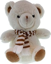 Pluche Beer met sjaal 30cm | teddybeer | knuffelbeer | kinderkamer | knuffel | decoratie | geschenk | speelgoed