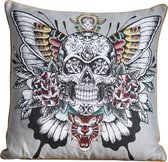 Sierkussen - Skull - Multicolor - 45 Cm X 45 Cm