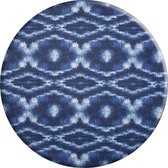 MixMamas Rond Tafelkleed Gecoat - Ø 140 cm - Tie Dye Indigo Blauw