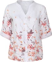 Linnen blouse met bloemenprint