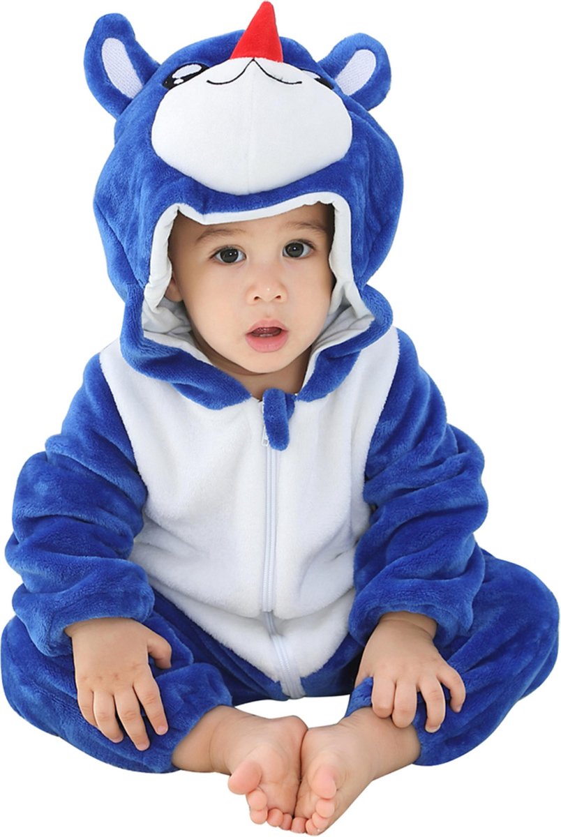 JAXY Baby Onesie - Baby Rompertjes - Baby Pyjama - Baby Pakje - Baby Verkleedkleding - Baby Kostuum - Baby Winterpak - Baby Romper - Baby Skipak - Baby Carnavalskleding - EU 74/80 (label 90) - Blauwe Beer