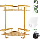 Uccasa Zelfklevend Doucherek 2 Laags +Douche Bal - RVS- Goud