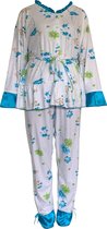 Dames pyjama gebloemd Blauw XL