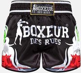 Boxeur Des Rues - Kick/Thai Shorts Italy Tribal Symbol - Zwart - S