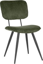 Nancy's Eetkamerstoel Vic - Ribcord - Stoel - Eetkamerstoel - Army green - 49 x 87 x 60 cm