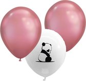 Fabs World ballonnen baby panda roze metallic