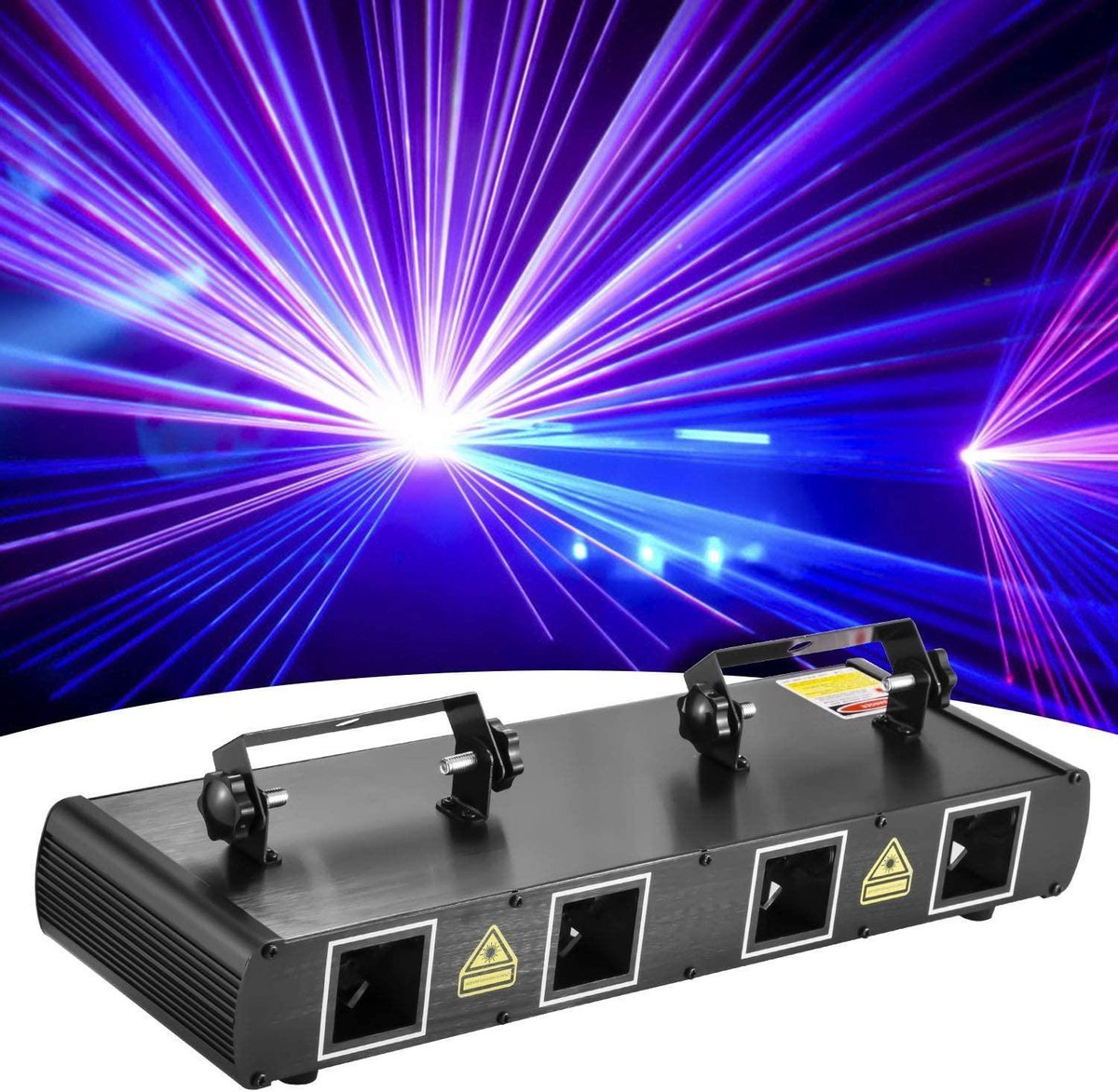 Glarity Professionele Discolamp 4 Laser Units Stroboscoop Afstandsbediening  -... | bol.com