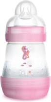 MAM 160ml ANTI-COLIC ZUIGFLES 0+ Medium flow Roze