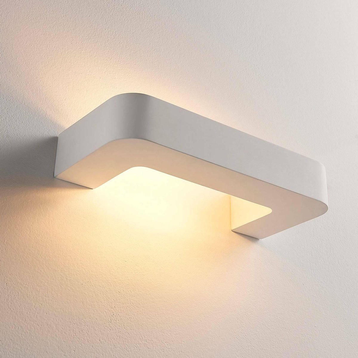 Lindby - LED wandlamp - 1licht - gips - H: 5.5 cm - G9 - wit