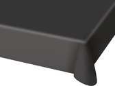 3x stuks tafelkleed van zwart plastic 130 x 180 cm - Tafellakens/tafelkleden voor verjaardag of feestje