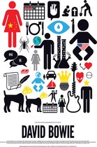 Artiesten Pictogram Poster - David Bowie - Wandposter 60 x 40 cm