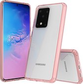 Samsung Galaxy S20 Ultra Hoesje - Mobigear - Crystal Serie - Hard Kunststof Backcover - Transparant / Roze - Hoesje Geschikt Voor Samsung Galaxy S20 Ultra