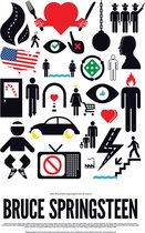 Artiesten Pictogram Poster - Bruce Springsteen - Wandposter 60 x 40 cm