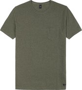 Wahts Dean T-shirt melange Groen  Heren maat M