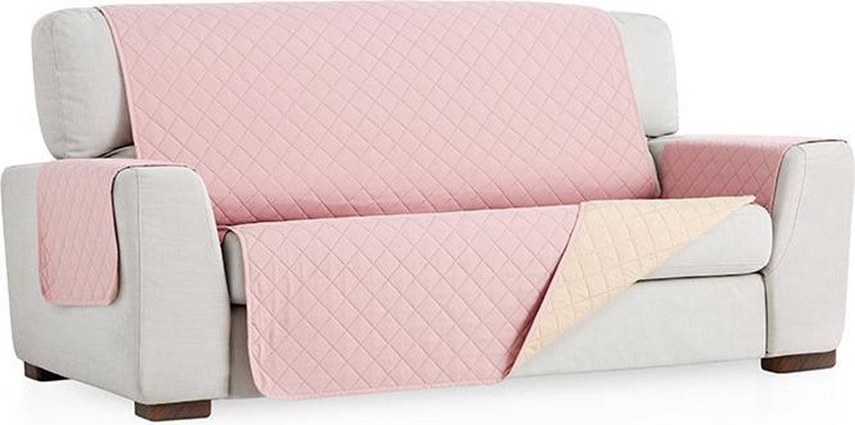 Belmarti Duo quilt - Bankbeschermer - 110cm breed - Roze - Twee kanten te gebruiken - OekoTex keurmerk