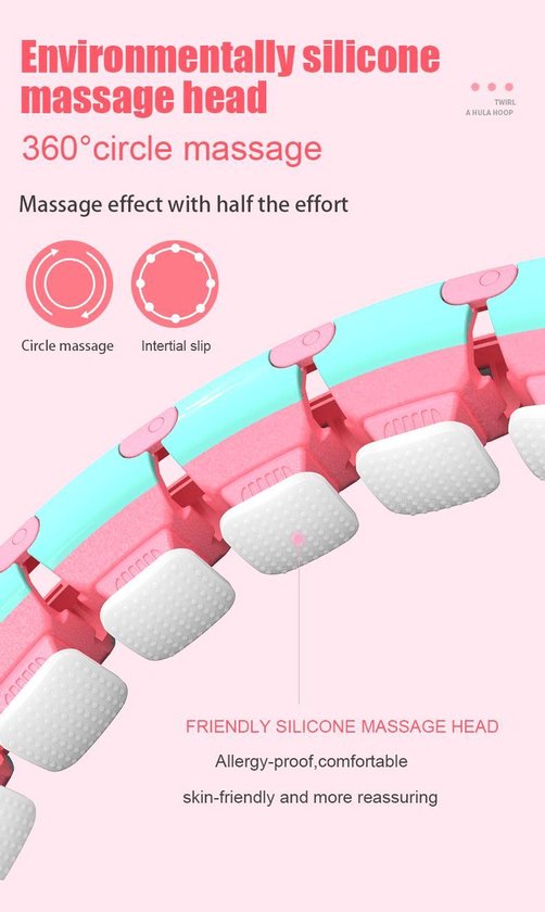 SultanGoods Fitness hoelahoep - Hoelahoep - Waist trainer - Makkelijk te gebruiken