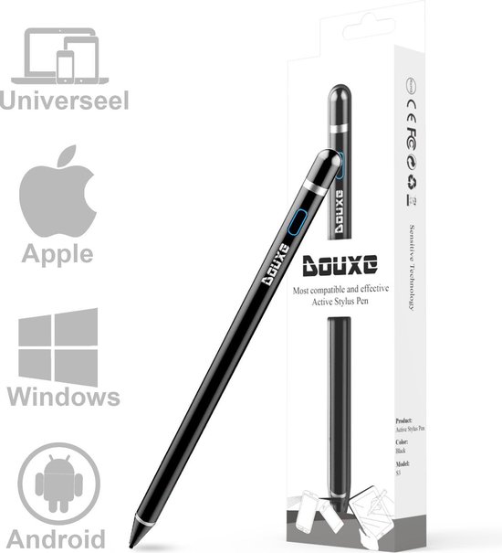 Douxe S3Z Active Stylus Pen - Stylus Pen voor Apple en Android Tablets en  Telefoons -... | bol