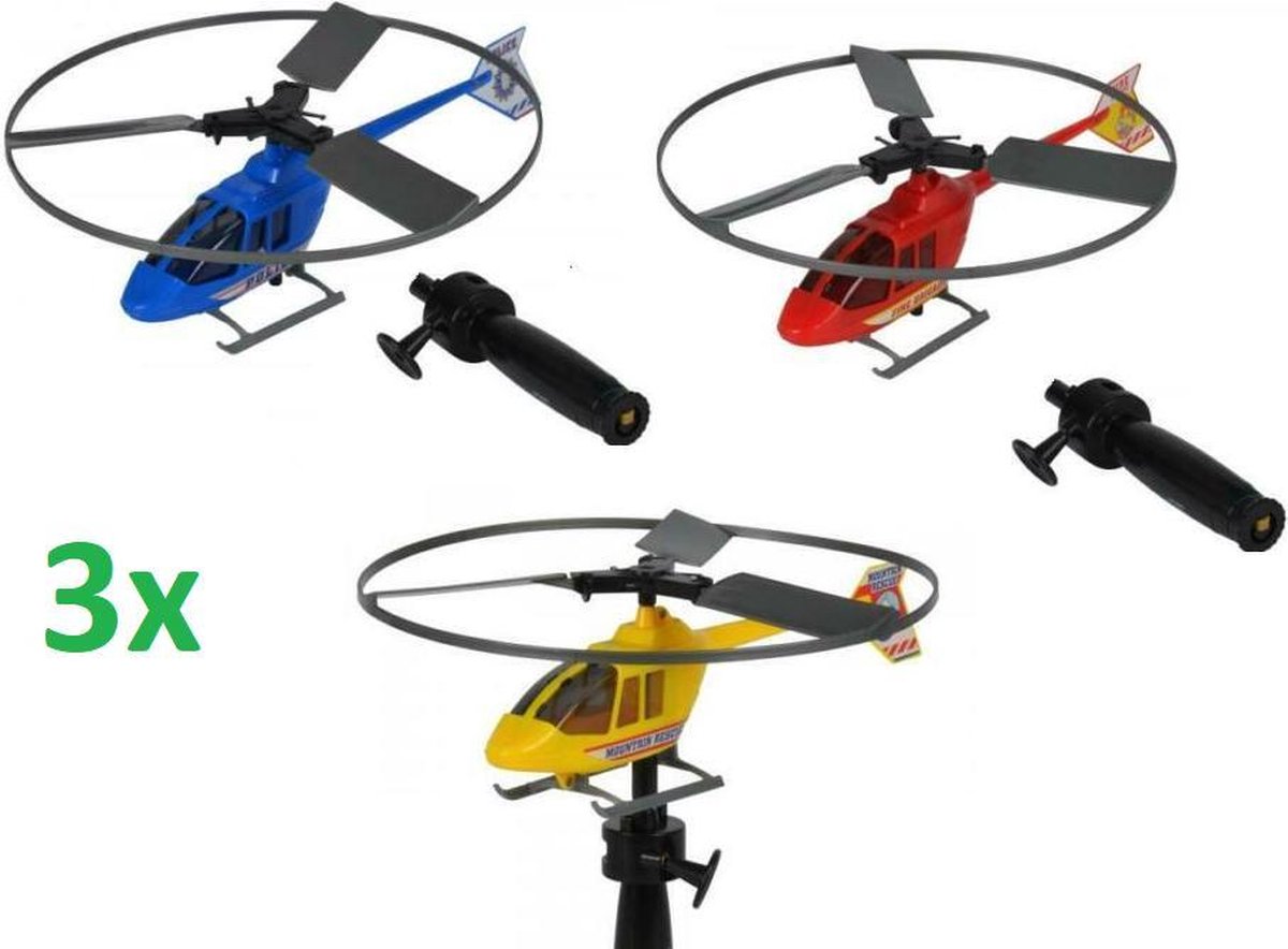 Eddy Toys Helikopter Met Trekkoord 30 Cm Blauw | bol.com