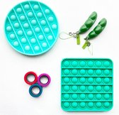 Fidget Toy Pakket Speelgoed Set - Pop It! Rond Vierkant Magnetische Ringen Pea Popper
