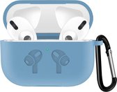 Apple AirPods Pro Hoesje Clip - Licht blauw - Siliconen - Case - Cover - Soft case - Baby Blauw