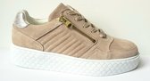 Bridge Footwear - damessneaker beige suede - maat 39