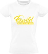 Foxwild Dames t-shirt | Peter Gillis | Hatseflatse | Foxwild | Massa is kassa | grappig | cadeau | Wit