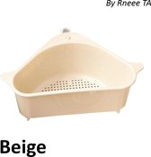 Hoekbak beige - wasbak - spoelbak - groente - wassen - RneeeTA - hoek bakje
