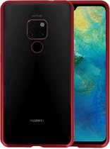 Magnetic Back Cover voor Huawei Mate 20 Rood - Transparant