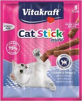 Vitakraft cat-stick mini schol / omega 3 - 3 st - 1 stuks