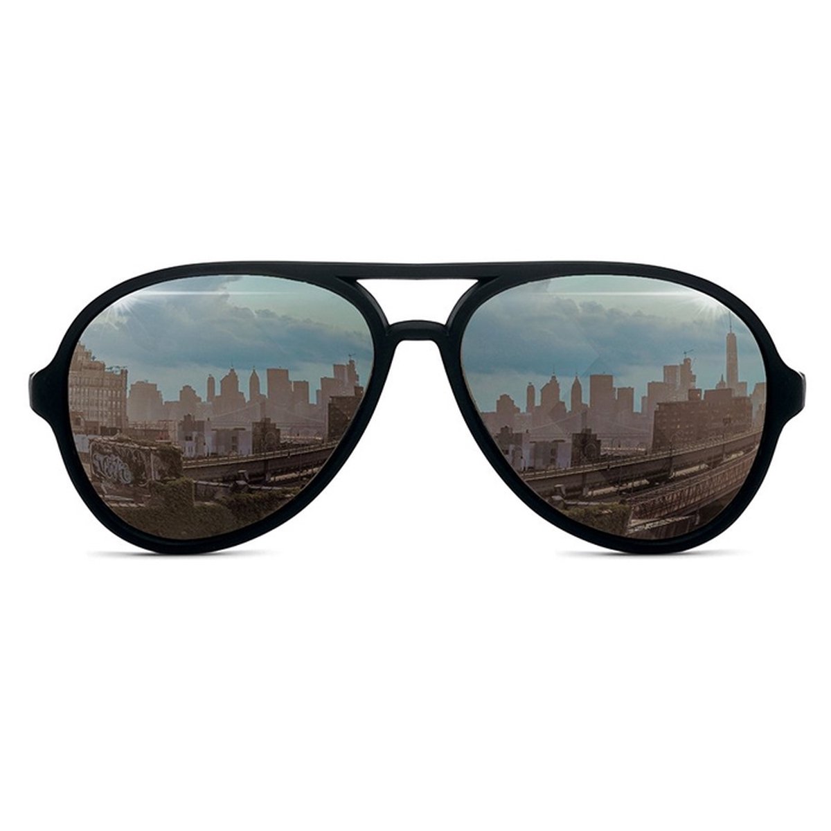 FCTRY zonnebril Pilotenbril zwart 3-6 jaar