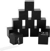 Houten blokken - Schoolbord bouwstenen - zwart - 13 stuks - Speelgoed vanaf 3 jaar
