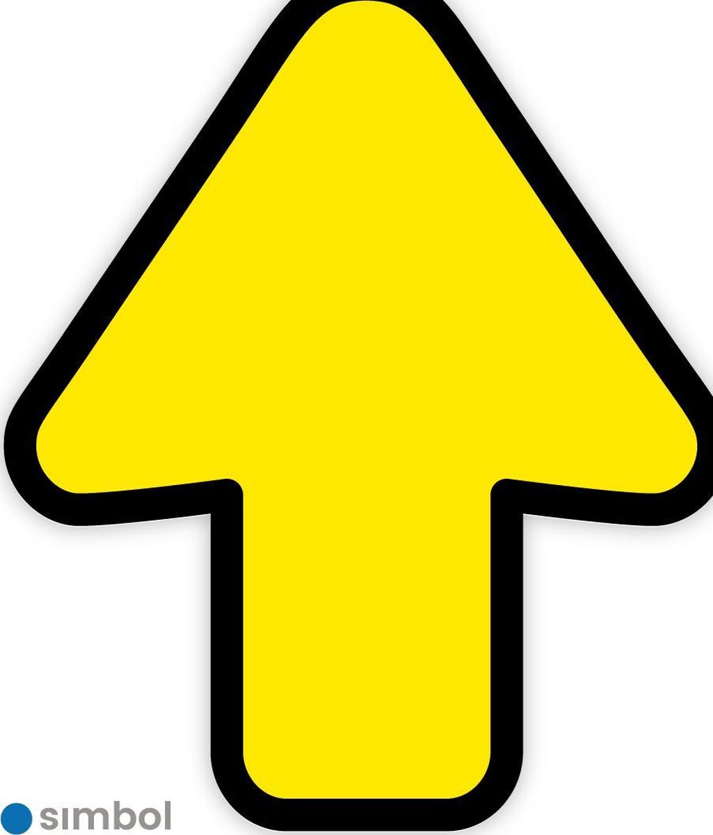 Simbol - Vloerstickers Looproute Pijl - Corona - Anti-Slip - Formaat 21 x 25 cm. - Formaat