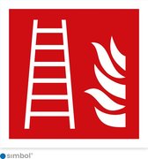 Simbol - Stickers Brandladder - Ladder - (F003) - Duurzame Kwaliteit - Formaat 30 x 30 cm.