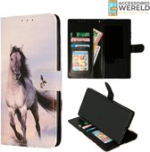 Bookcase Paard Grijs - Samsung Galaxy A52 4G / Samsung Galaxy A52 5G  - Portemonnee hoesje