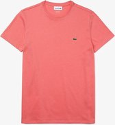 Lacoste T-Shirt Heren - T-Shirt V-Hals - Roze - Maat XS