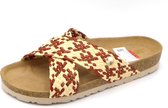 Rohde Dames Slipper 5587-48 Rood/Beige - Maat 38