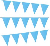 e-Carnavalskleding.nl Vlaggenlijn licht blauw | licht blauwe slinger 10 meter