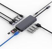 WiWu - Alpha - USB C Hub - 12 in 1 - Grijs