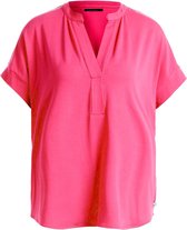 River Woods T-shirt met drop-shoulders in viscose in roze