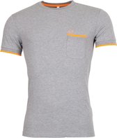 Sun68 Sun68 Knit T-shirt - Mannen - grijs - oranje