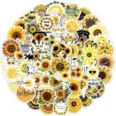 Stickerset gele zonnebloemen | bullet journal | 100 stuks