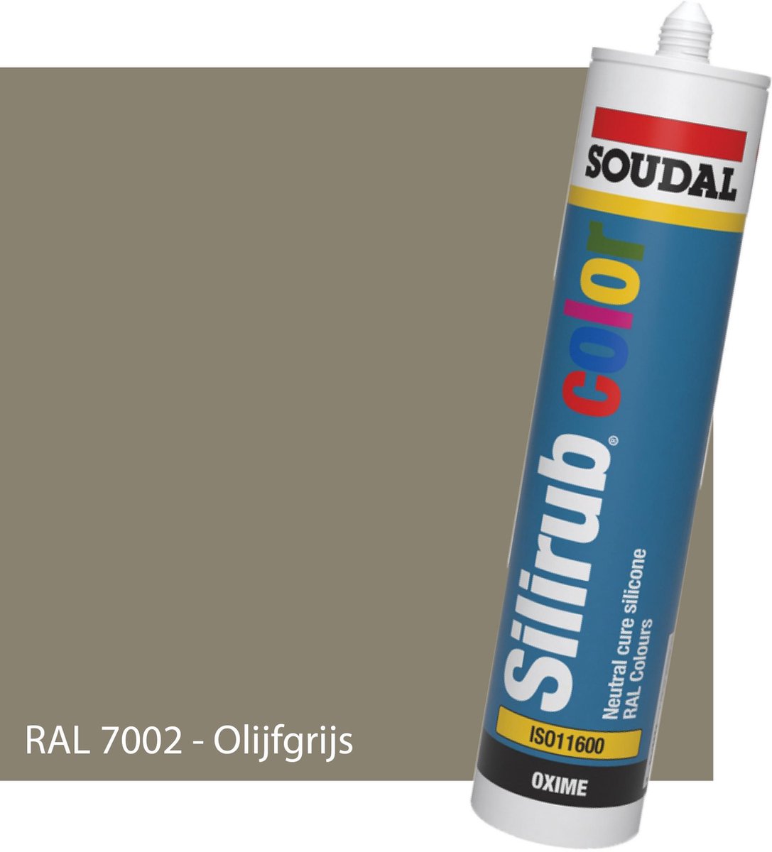 Siliconenkit Sanitair - Soudal - Keuken - Voor binnen & buiten - RAL 7002 Olijfgrijs - 300ml koker