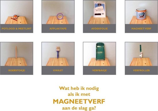 Magneetverf (VERF VOOR MAGNETEN) van MAGnificentPaint 0,5 ltr voor 1 m²  magneetbord of... | bol