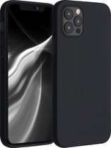 kwmobile telefoonhoesje geschikt voor Apple iPhone 12 / iPhone 12 Pro - Hoesje voor smartphone - Back cover in mat zwart