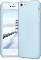 kwmobile telefoonhoesje voor Apple iPhone SE (1.Gen 2016) / 5 / 5S - Hoesje voor smartphone - Back cover in mat lichtblauw
