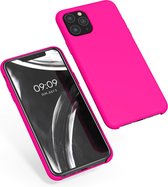 kwmobile telefoonhoesje geschikt voor Apple iPhone 11 Pro - Hoesje met siliconen coating - Smartphone case in neon roze