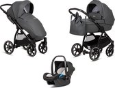 B-Shadow Grey Kinderwagen - Suvvy Frame - Full Option - Met autostoel