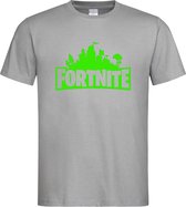 Grijs T shirt met Groen "Fortnite Battle Royal" print size M