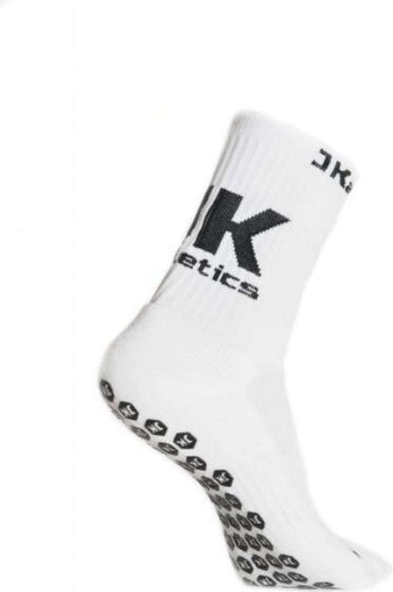 JK Athletics Sokken - Grip Sokken - Wit - Anti Blaren - One size - Hoge Kwaliteit - Ideaal voor tijdens je voetbaltraining