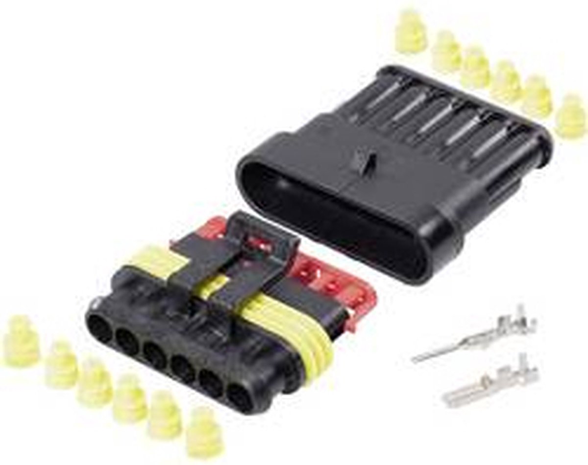 Image of TE Connectivity 30S007 Superseal set AMP-Superseal 1.5mm Series Totaal aantal polen: 6 Rastermaat: 6 mm Inhoud: 1 set(s